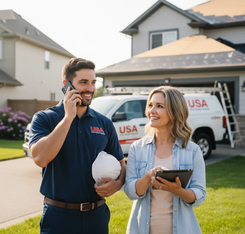 USA Roof Repair Experts customer support in Casco
